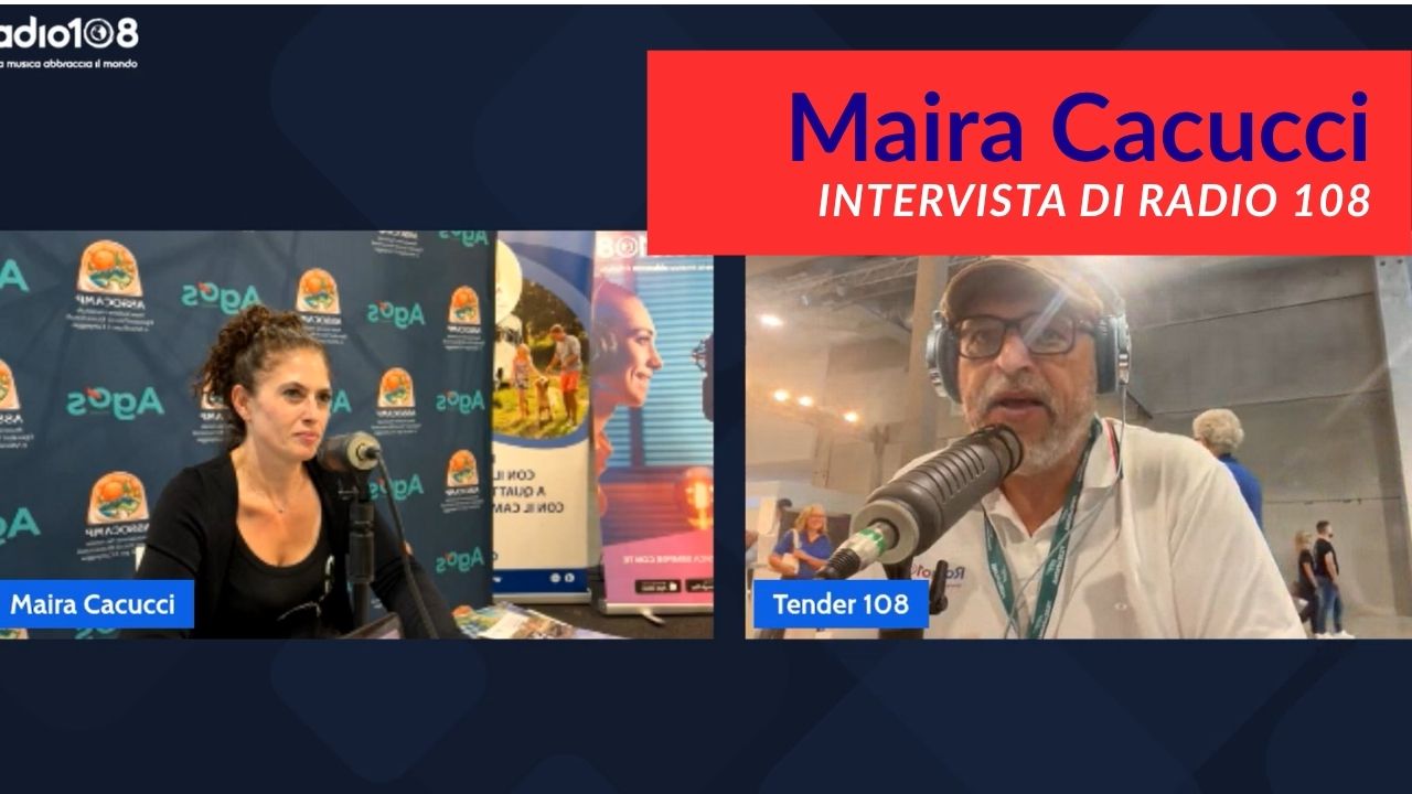 Maira Cacucci intervistata da Radio 108 al Salone del Camper 2026